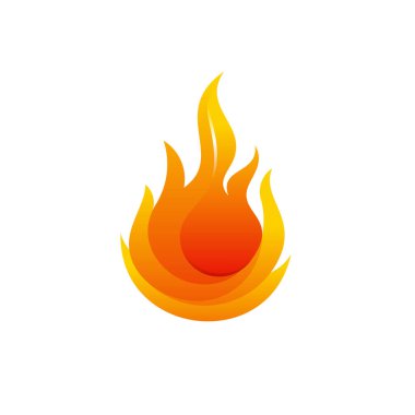 Modern Fire Flame logo tasarımları, Iconic Fire logo şablonu, logo simgesi simgesi