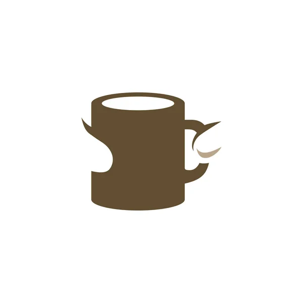 拥抱杯标志设计矢量 咖啡杯标志 — 图库矢量图片