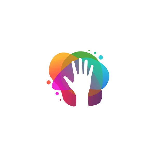colorful raised hand logo logo vector, Charity logo designs template, design concept, logo, logotype element for template