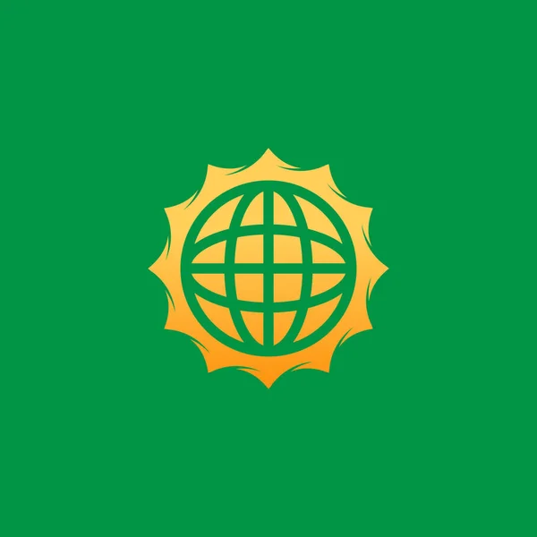 Шаблон Логотипа Global Energy Вектор Концепции Логотипа Sun Power — стоковый вектор