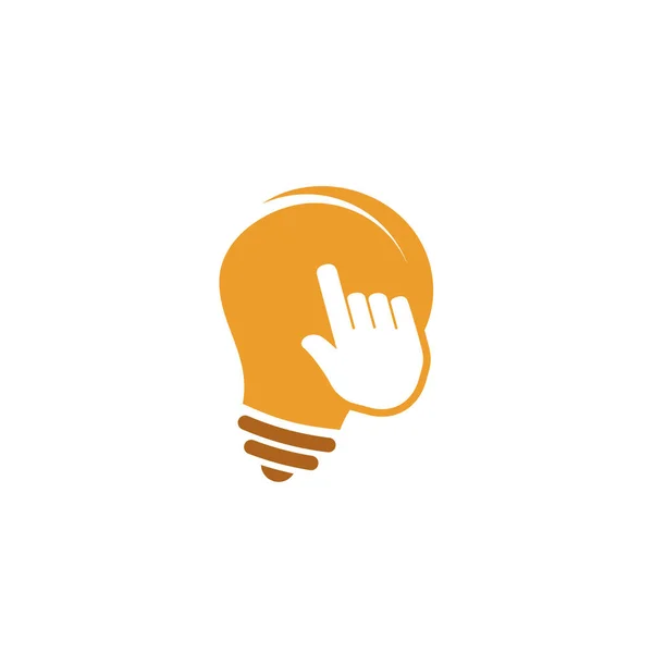 Online Idea 디자인 컨셉트 Bulb Click Cursor 템플릿 — 스톡 벡터