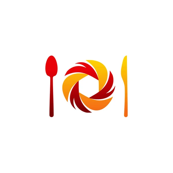 Food Capture Logo Entwirft Konzeptvektor — Stockvektor