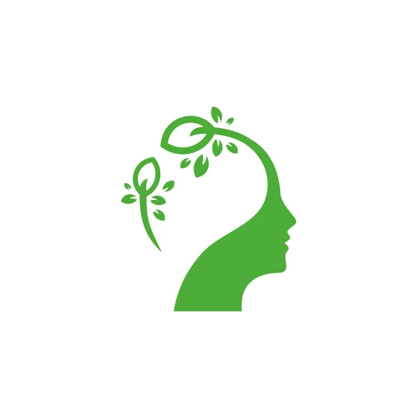 自然脳のロゴデザインコンセプトベクトル 電球のコンセプトベクトルとクリエイティブ人のロゴ — ストックベクタ