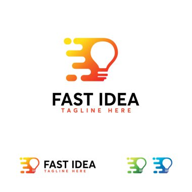Hızlı Fikir logosu konsept vektörü dizayn eder, Tech Ampul logosu konsept vektörü dizayn eder