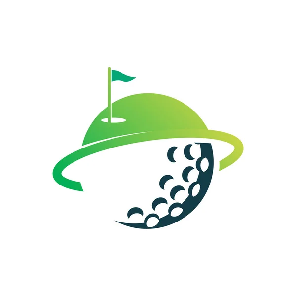 Icónico Golf Sport Logo Diseños Vectores Iconos Del Club Golf — Vector de stock