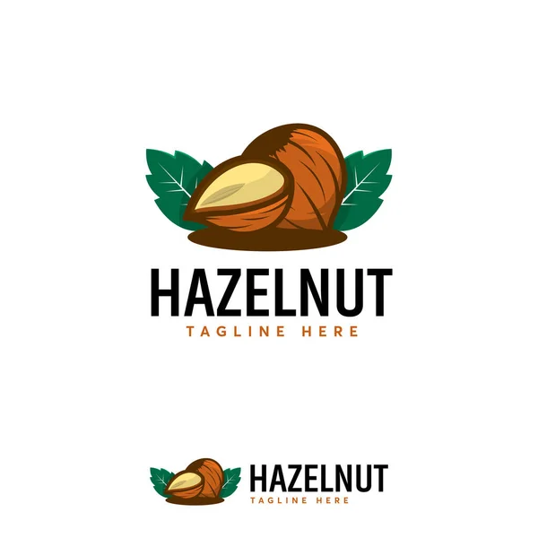 Λεπτομερής Σχεδιασμός Λογότυπου Φουντουκιού Διάνυσμα Απεικόνιση Του Προτύπου Φρούτων Φουντουκιού — Διανυσματικό Αρχείο