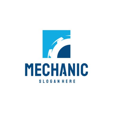 Modern Mekanik Logosu Vektör, Gear Teknolojisi logo şablonu dizayn etti
