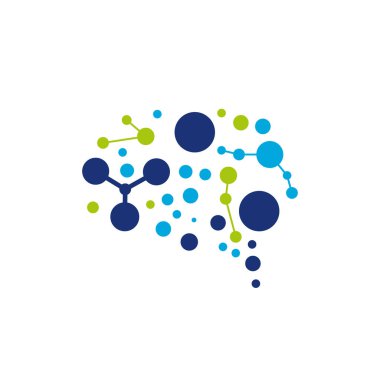 Beyin Bağlantısı logosu konsept vektörü, Brain Tech logo şablonu, Robotik Beyin logosu tasarladı