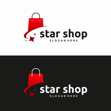 Alışveriş çantası logo tasarımları, Online Shop logo şablonu