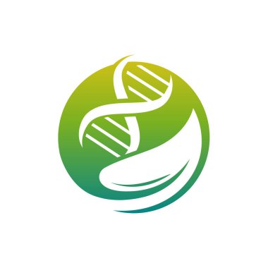 Doğa DNA Helix logosu konsept vektörü, Yaprak Helix logosu tasarladı