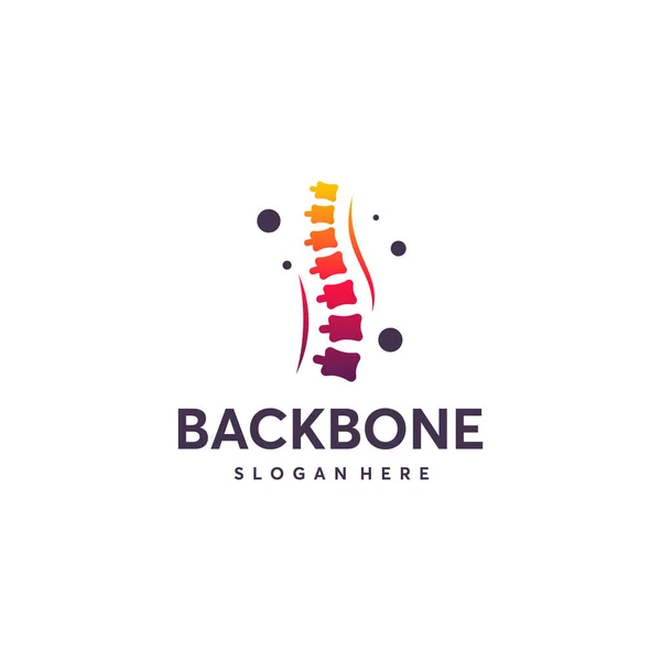 Spine Care Logo Designs Concept Modèle Logo Colonne Vertébrale — Image vectorielle