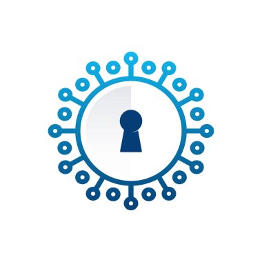 Güvenli logo tasarımları, teknoloji logosu sembolü