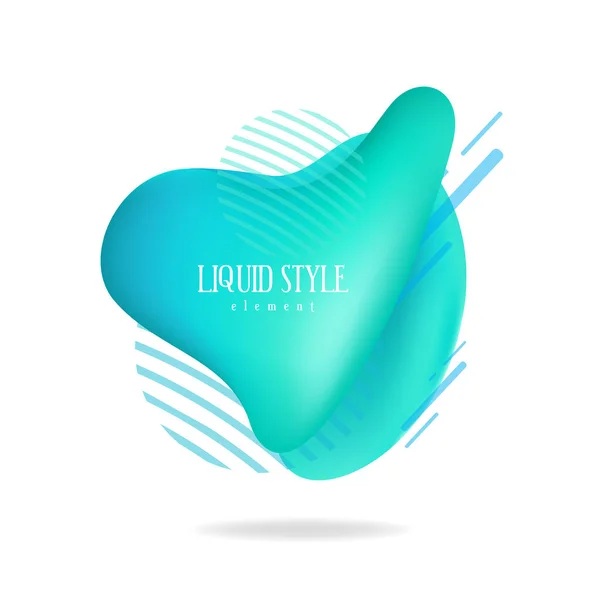 Forma Liquida Astratta Design Fluido Elementi Grafici Astratti Moderni Forme — Vettoriale Stock