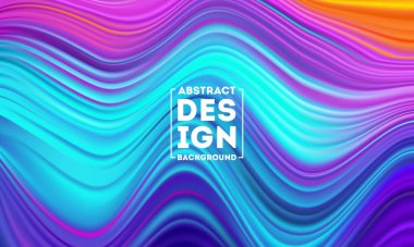Dalga sıvısı renk arkaplanı, Modern renkli akış posteri, tasarım projeniz için sanat tasarımı
