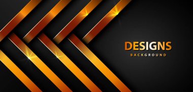 Lükslü, parlak altın arka plan siyah kağıt üzerinde