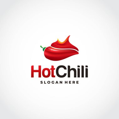 Kırmızı Acılı Chili logosu ağ biçimli tasarımlar, Baharatlı Pepper logosu şablon dizaynları