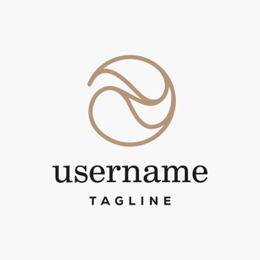 Lüks Daire Çizgisi Logo şablonu, Dünya logosu, Dünya logosu fikir vektörü tasarımı