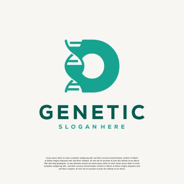 DNA Helix Harf O Logo Tasarımı, Genetik Vektör Tasarımı, İlk Logo Şablonu