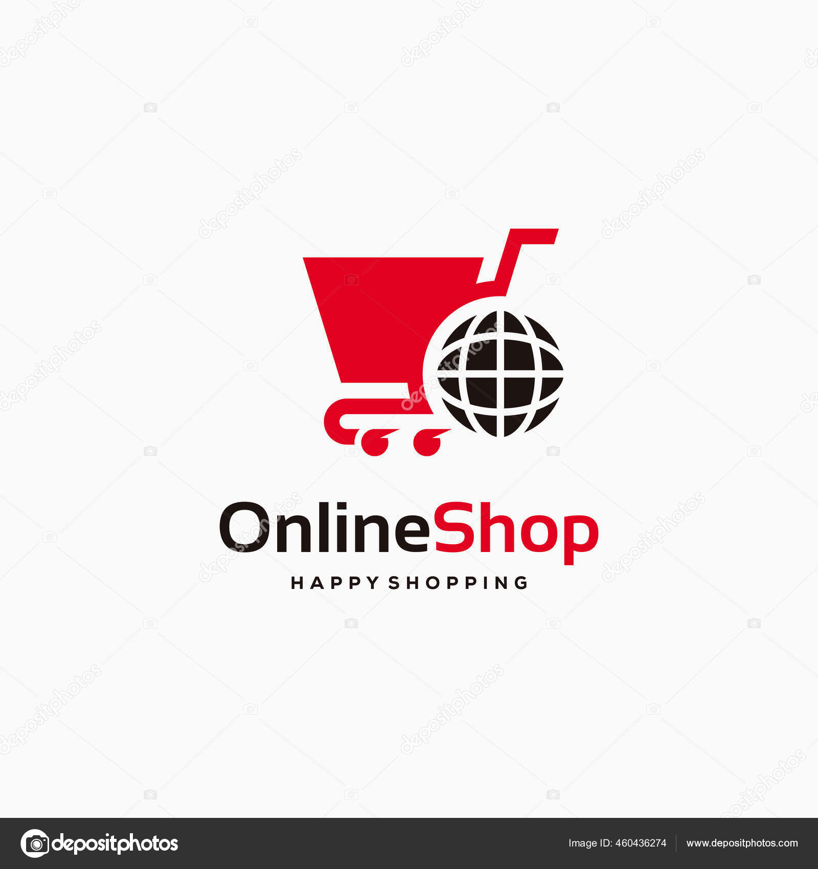 Online Shop Logo Designs Concept Shopping Cart Logo Design Template