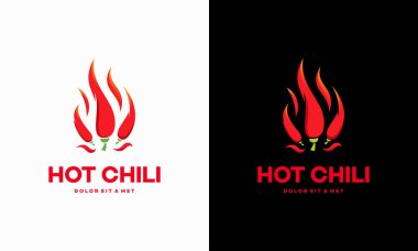 Red Hot Chili logosu konsept vektörü tasarladı, Baharatlı Pepper logosu şablon dizayn etti
