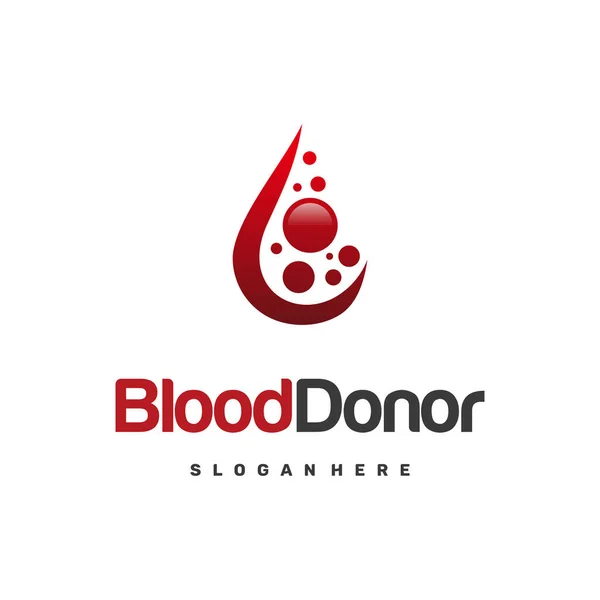 Donante Sangre Logo Diseños Plantilla Donación Sangre Logo Plantilla Icono — Vector de stock