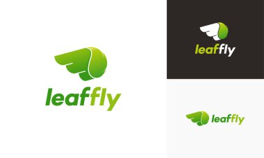 Doğa Yaprak Sineği logosu konsept vektörü, tarım logosu simgesi dizayn etti