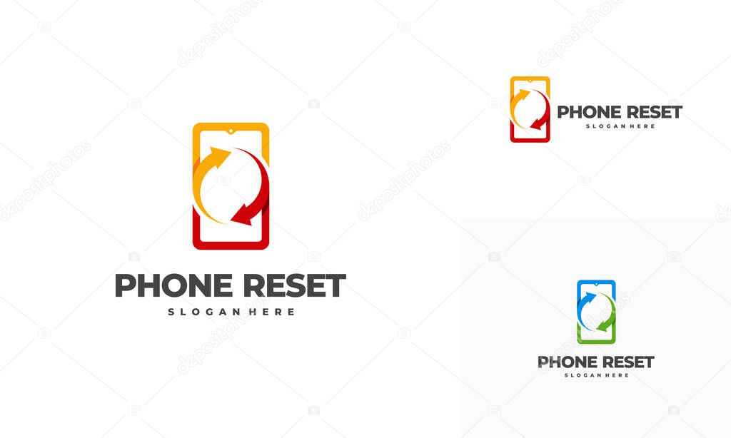 Phone Restore logo designs concept vector, Phone Service logo template icon