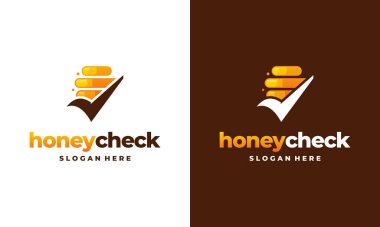 Bal Kontrol logosu konsept vektörü, bal peteği logosu şablon, simge sembolü dizayn eder