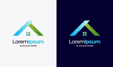 Modern Ev logosu şablon tasarımı, Emlak uygulaması Simge vektörü