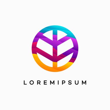 Modern Dalgalı Yaprak Yaratıcı Konsept Logo Tasarım Şablonu, Soyut Yeşil Yaprak logo ikonu vektör tasarımı. Peyzaj tasarımı, bahçe, bitki, doğa ve ekoloji vektör logosu