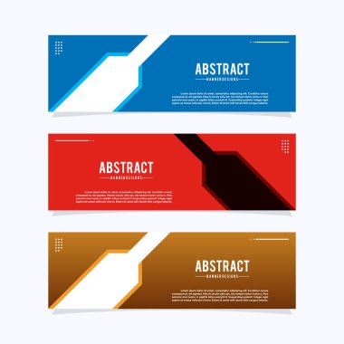 Modern web pankartları şablonu. Reklam işi için evrensel tasarım