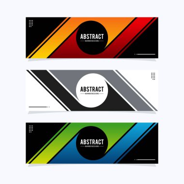 Modern web pankartları şablonu. Reklam işi için evrensel tasarım