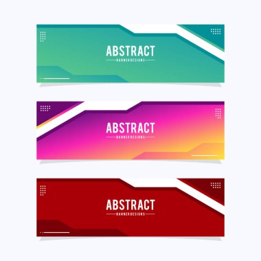 Modern web pankartları şablonu. Reklam işi için evrensel tasarım