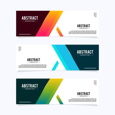 Modern web pankartları şablonu. Reklam işi için evrensel tasarım