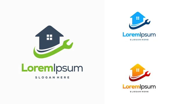 Ev Hizmetleri Logosu konsept vektörü, Ev Tamiri logo şablonu, Ev Servisi logo sembolü tasarladı