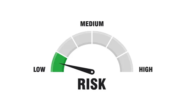 Conceito Alto Risco Ilustração Vetor Velocímetro Ícone Velocímetro Vetor Elemento —  Vetores de Stock