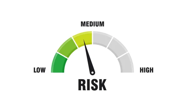 Conceito Alto Risco Ilustração Vetor Velocímetro Ícone Velocímetro Vetor Elemento —  Vetores de Stock