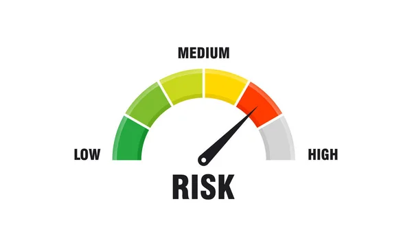 Conceito Alto Risco Ilustração Vetor Velocímetro Ícone Velocímetro Vetor Elemento —  Vetores de Stock
