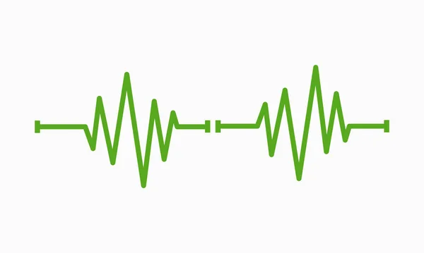 Ilustração Linha Batimentos Cardíacos Traço Pulso Ecg Ekg Símbolo Gráfico — Vetor de Stock