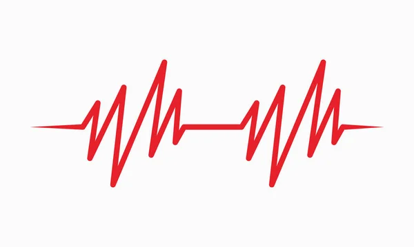 Ілюстрація Лінії Серцебиття Пульсовий Слід Ecg Або Символ Графа Екг — стоковий вектор