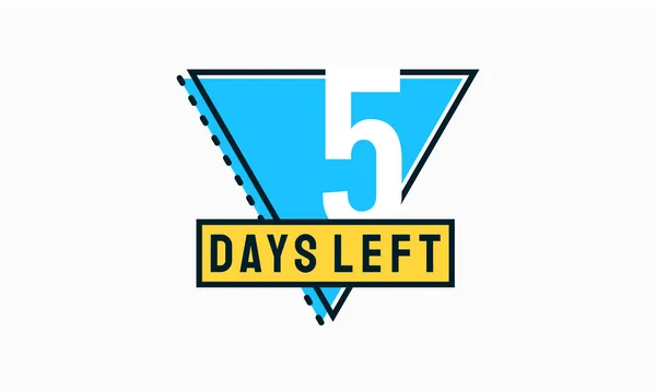 Modern Flat Designs Countdown Left Days Banner Many Days Left — 스톡 벡터