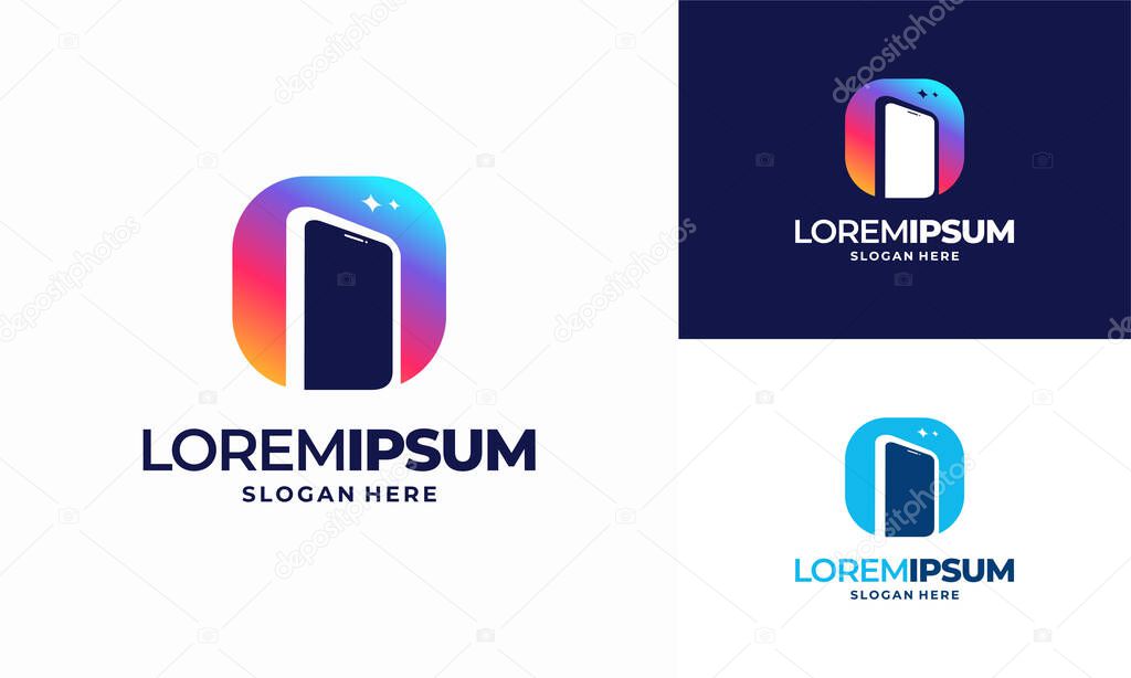Phone Shop logo designs, Modern Phone logo designs vector icon