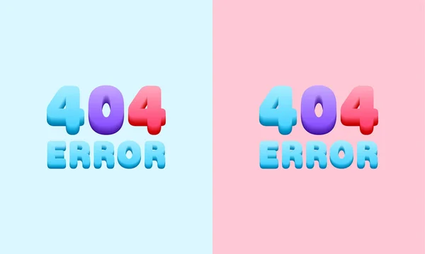 Página Colorida Moderna 404 Não Encontrou Ilustração Fundo Erro Fundo — Vetor de Stock