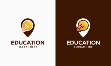 Education Point logosu konsept vektör çizimi, Öğrenme Merkezi logo simgesi şablonu dizayn etti