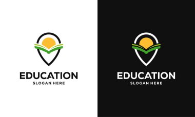 Education Point logosu konsept vektör çizimi, Öğrenme Merkezi logo simgesi şablonu dizayn etti