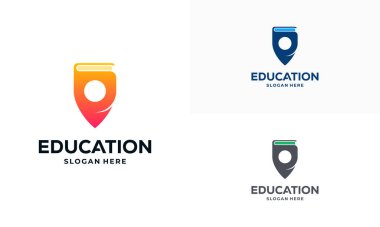 Education Point logosu konsept vektör çizimi, Öğrenme Merkezi logo simgesi şablonu dizayn etti