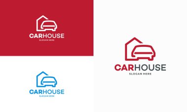 Basit Otomobil Garajı logosu konsept vektör tasarımı, Tasarım Evi Taşıma Şablonu Şablon Tasarım Vektörü, Amblem, Tasarım Konsepti