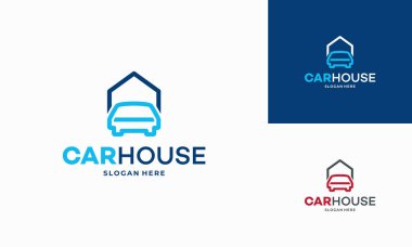 Basit Otomobil Garajı logosu konsept vektör tasarımı, Tasarım Evi Taşıma Şablonu Şablon Tasarım Vektörü, Amblem, Tasarım Konsepti