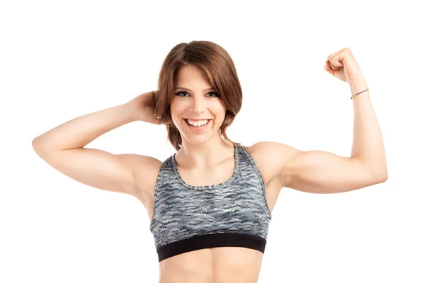 Ajuste joven entrenador femenino — Foto de Stock