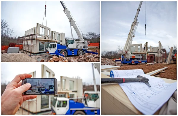 Edificio de casas prefabricadas — Foto de Stock